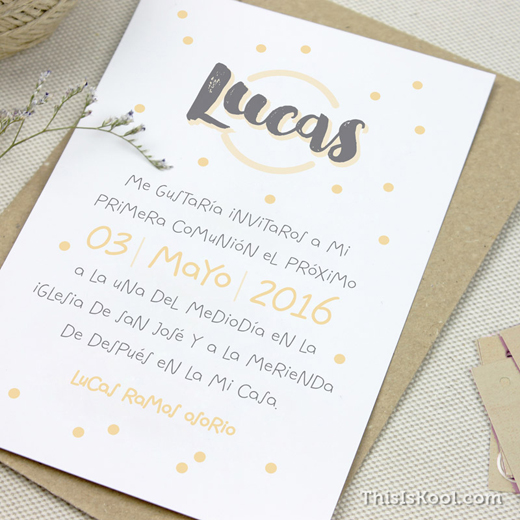 Invitación Comunión Estampado